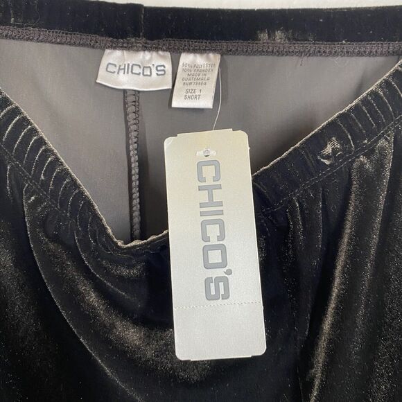 Chico's Basic Velvet Wide Leg Pants Size 1 US 8 in Mohawk Brown Relaxed Casual - Picture 8 of 9